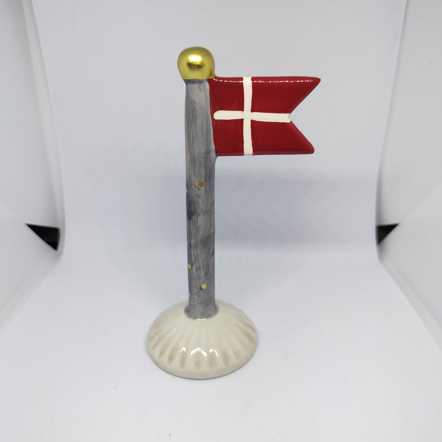 Speedtsberg - Keramik flag med striber eller prikker 8 x 5 x 14 cm