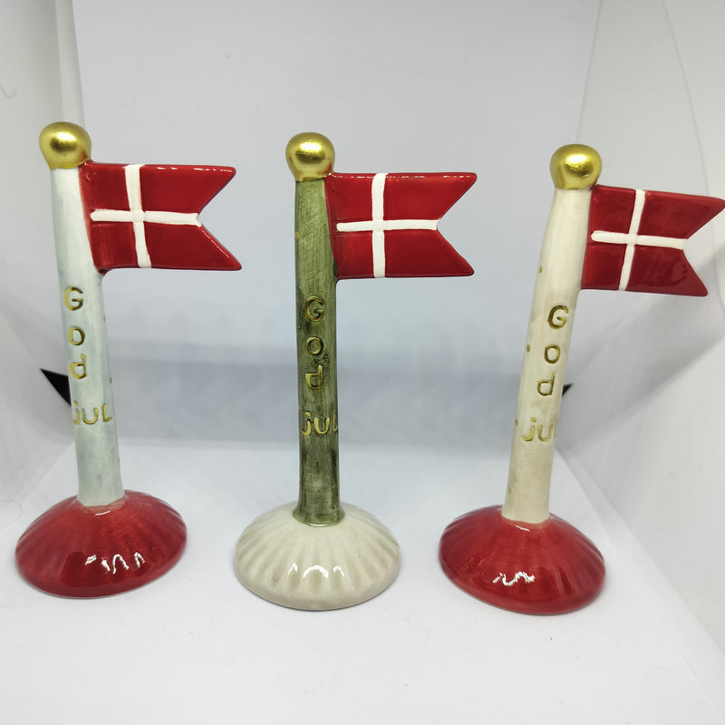 Keramik flag GOD JUL 8 x 5 x 14 cm