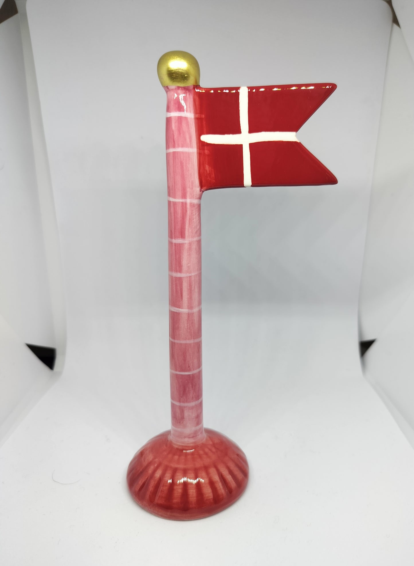 Speedtsberg - Keramik flag med striber eller prikker 9 x 6 x 19 cm