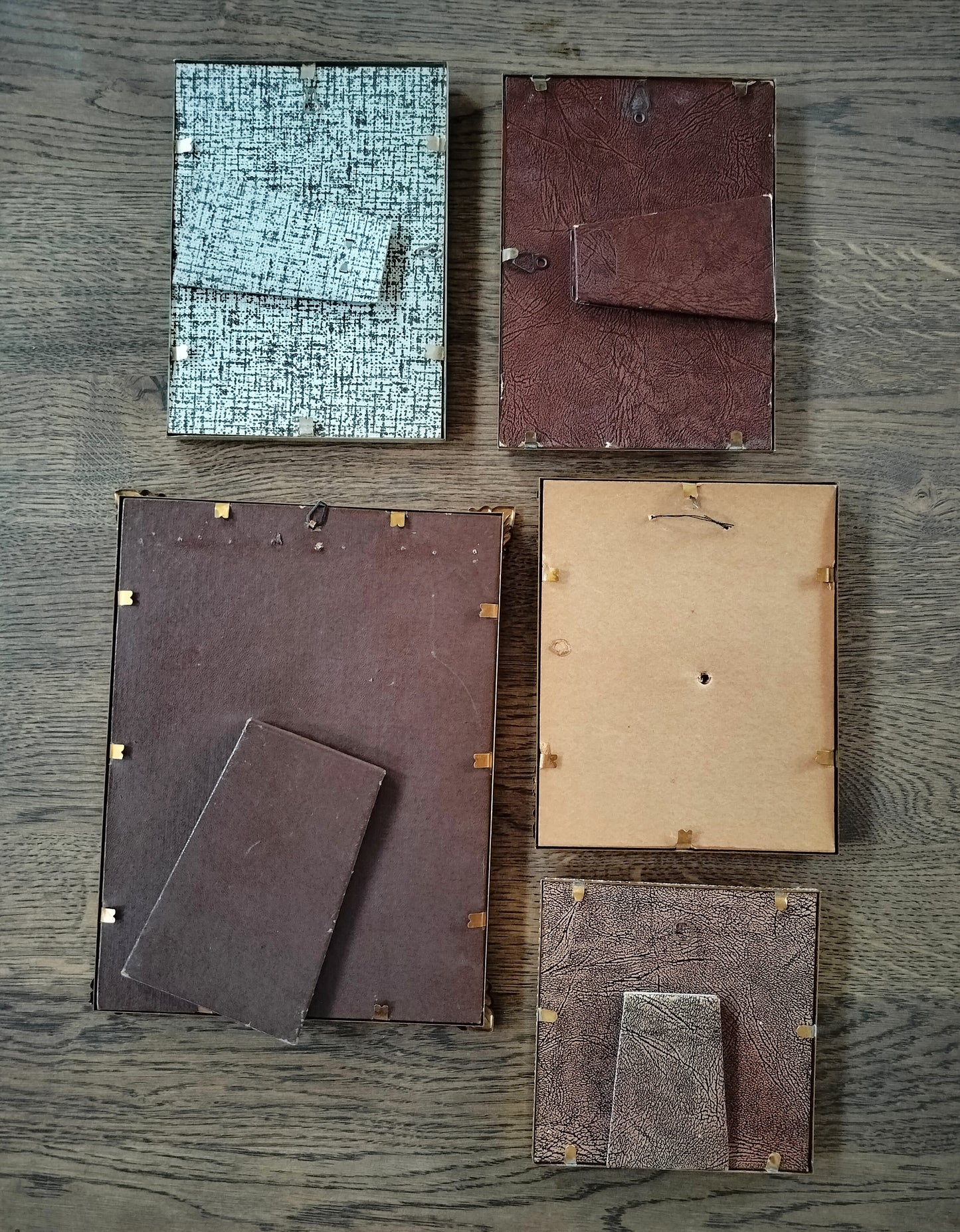 Secondhand - 5 stk. Retro billedrammer (8), bagsiden