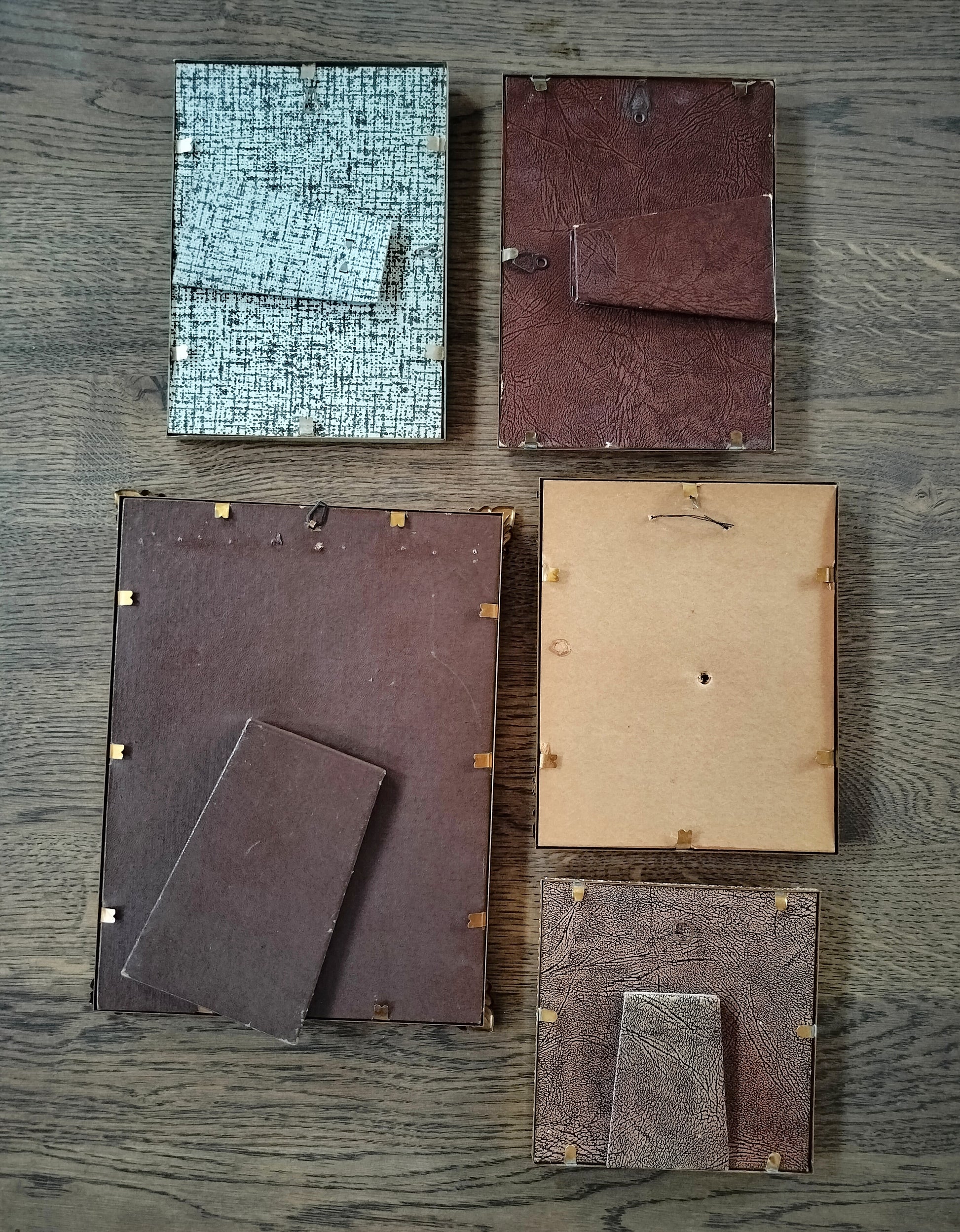 Secondhand - 5 stk. Retro billedrammer (8), bagsiden