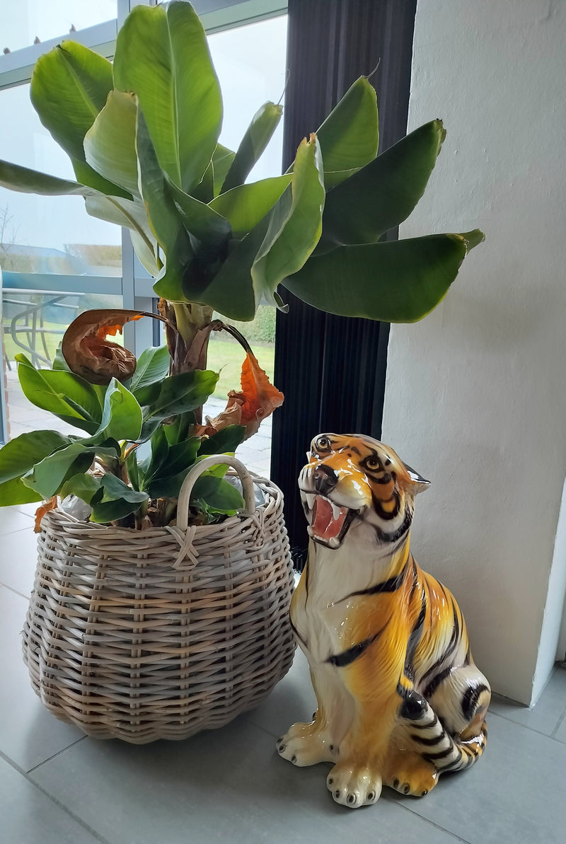 Porcelæns tiger H 54 cm AFHENTNINGSVARE