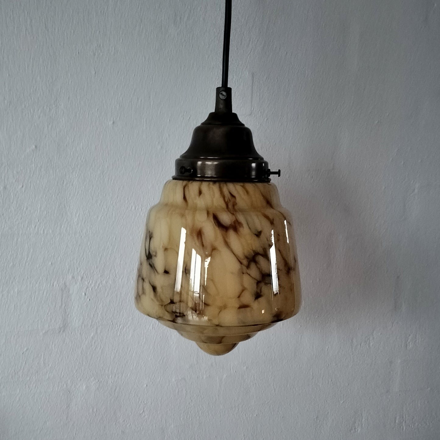 Secondhand - retro lampe af glas
