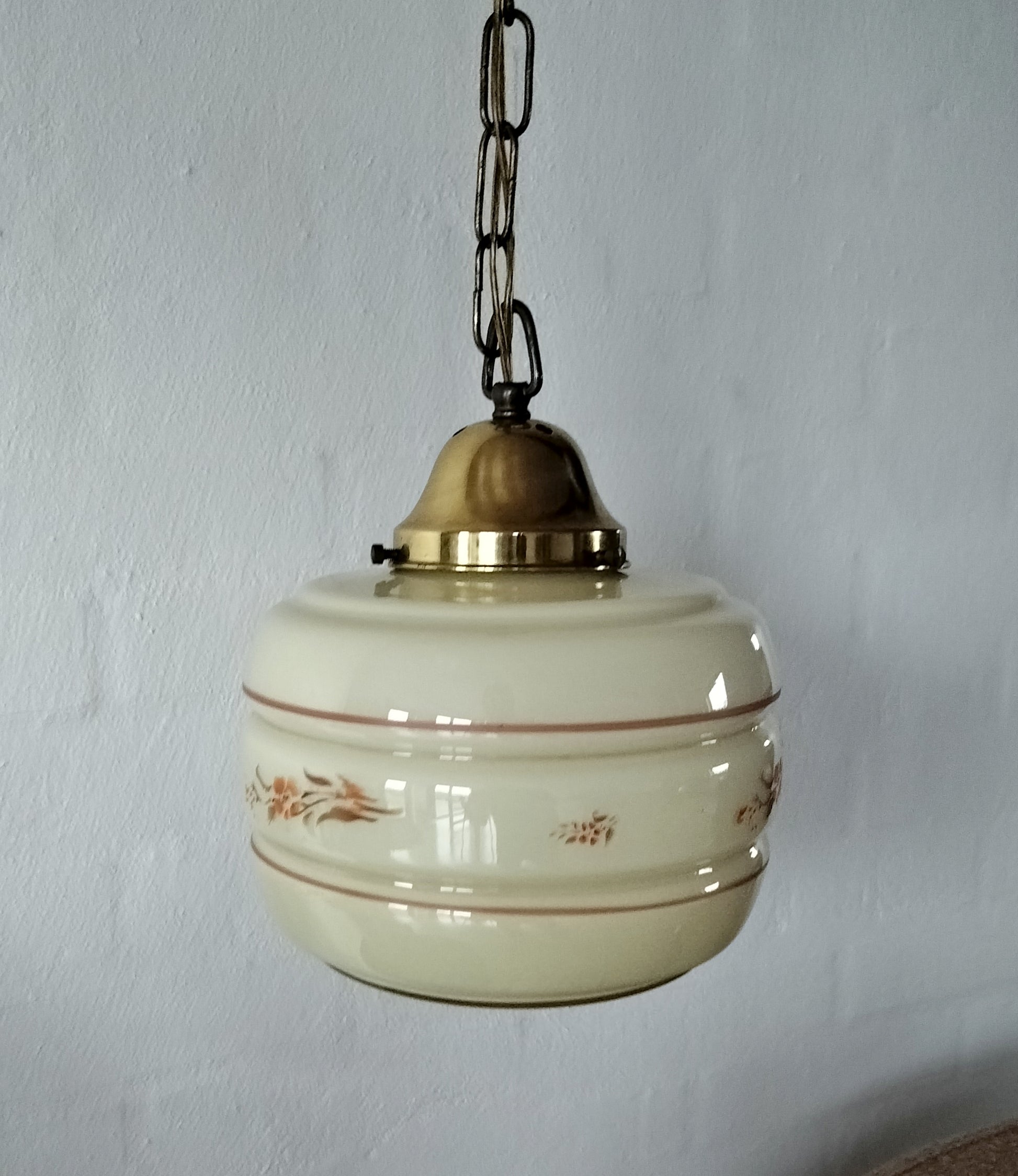 Secondhand - Retro glas lampe Ø 19 x H 23 cm