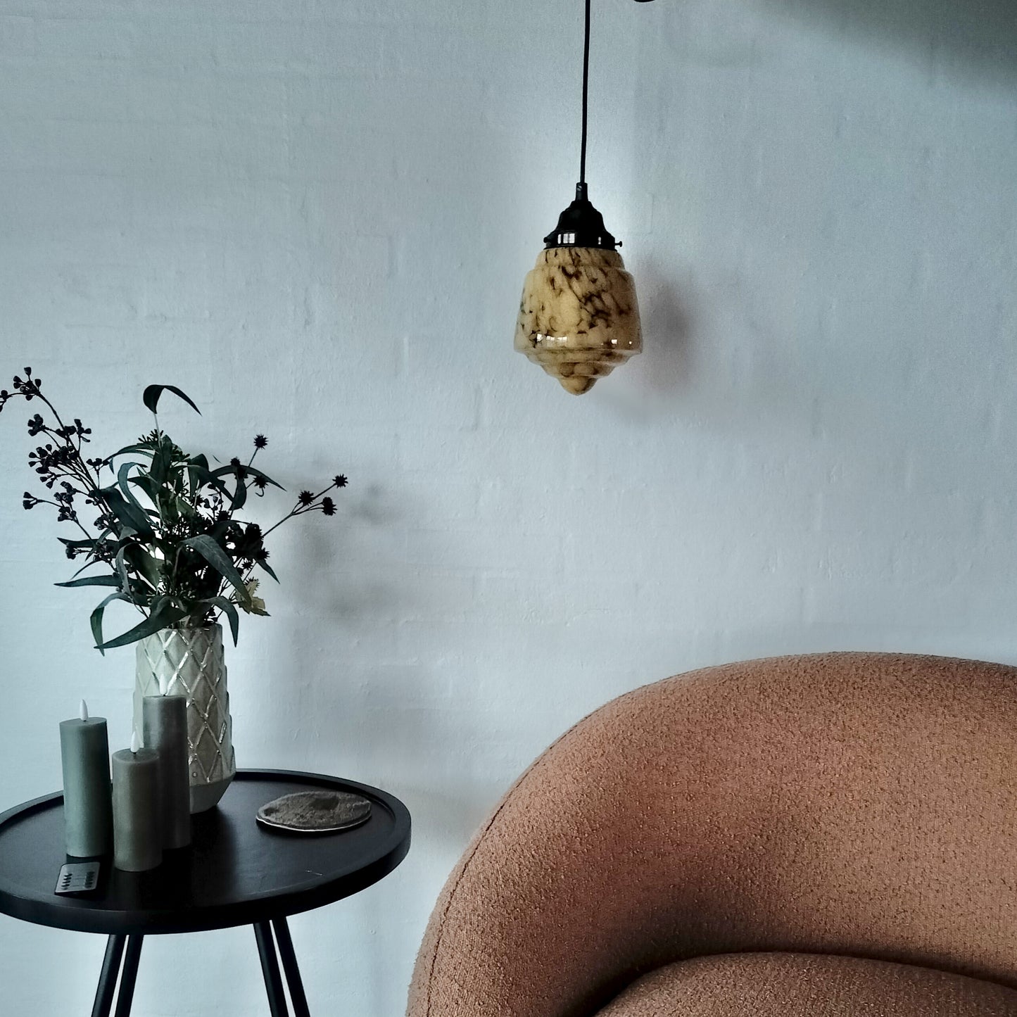 Secondhand - retro lampe af glas