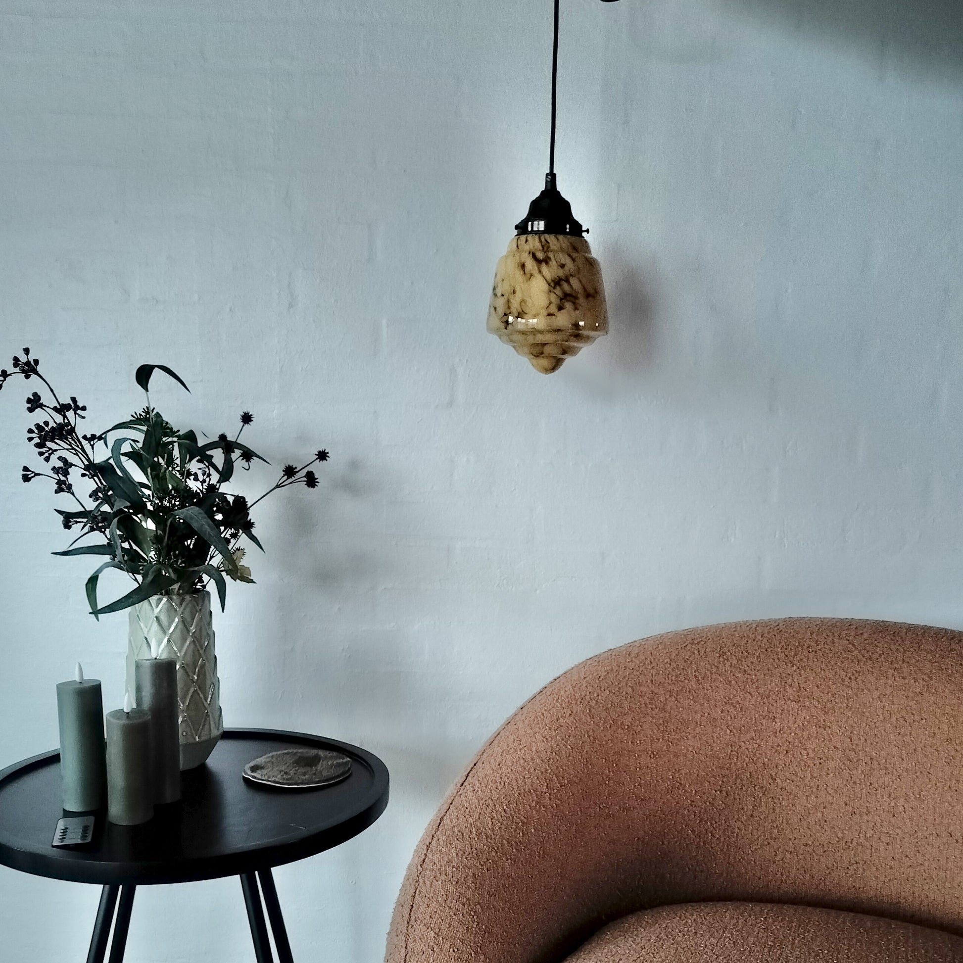 Secondhand - retro lampe af glas