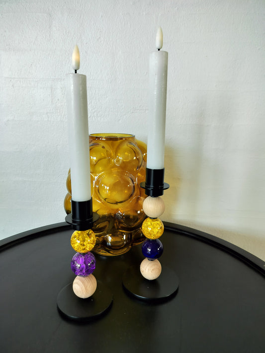 MY-Candle - Lysestage sæt i sort, model 9149
