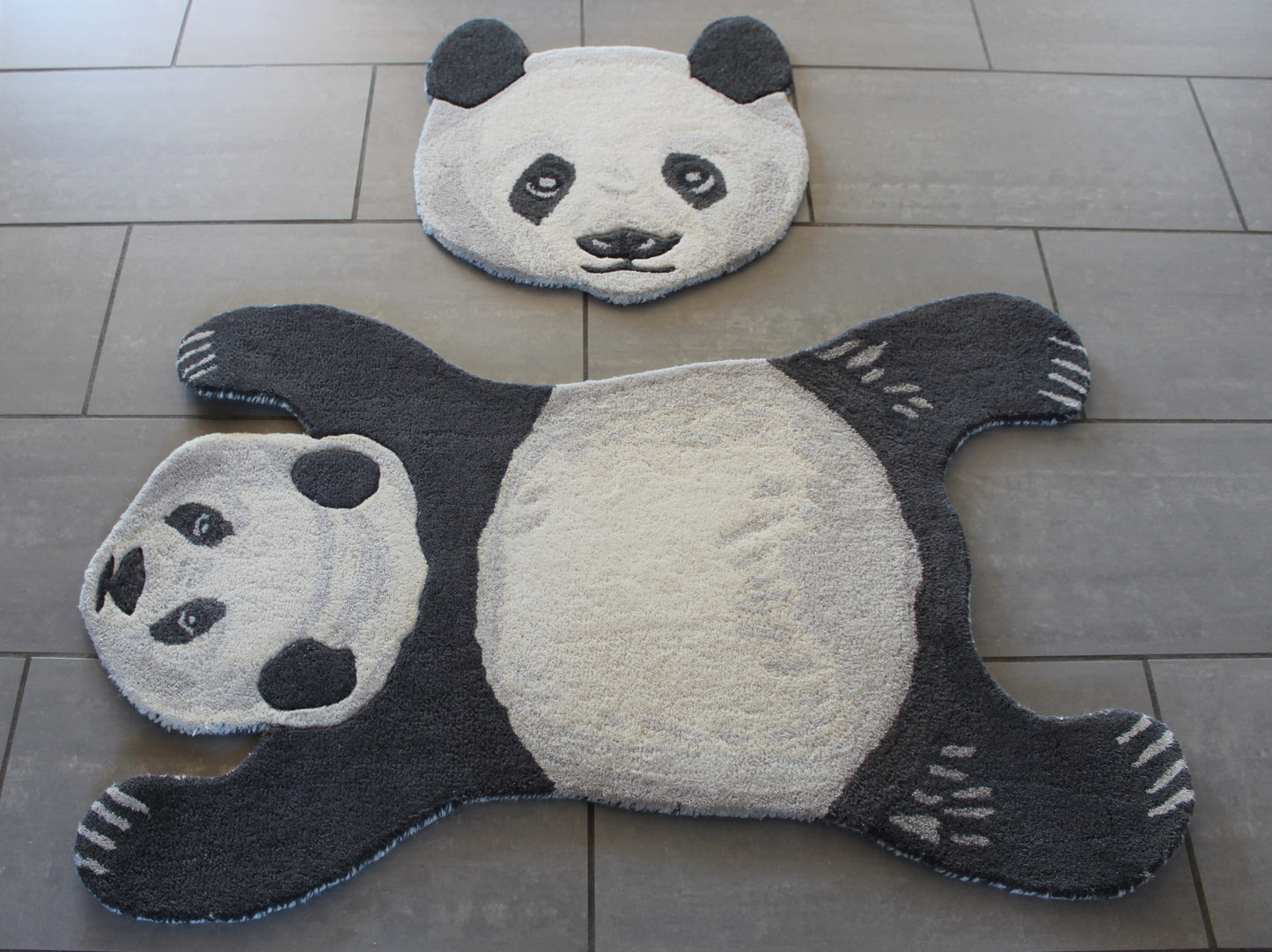 Panda uld gulvtæppe 68 x 113 cm