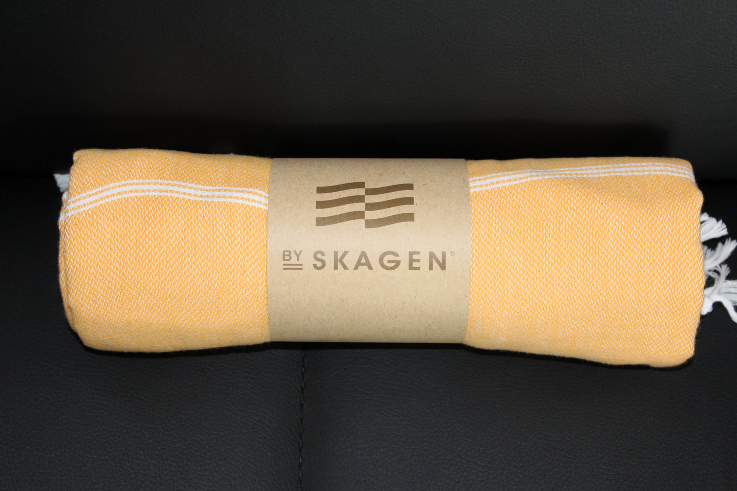 By Skagen - Hammam håndklæde med frynser, Gul/mustard