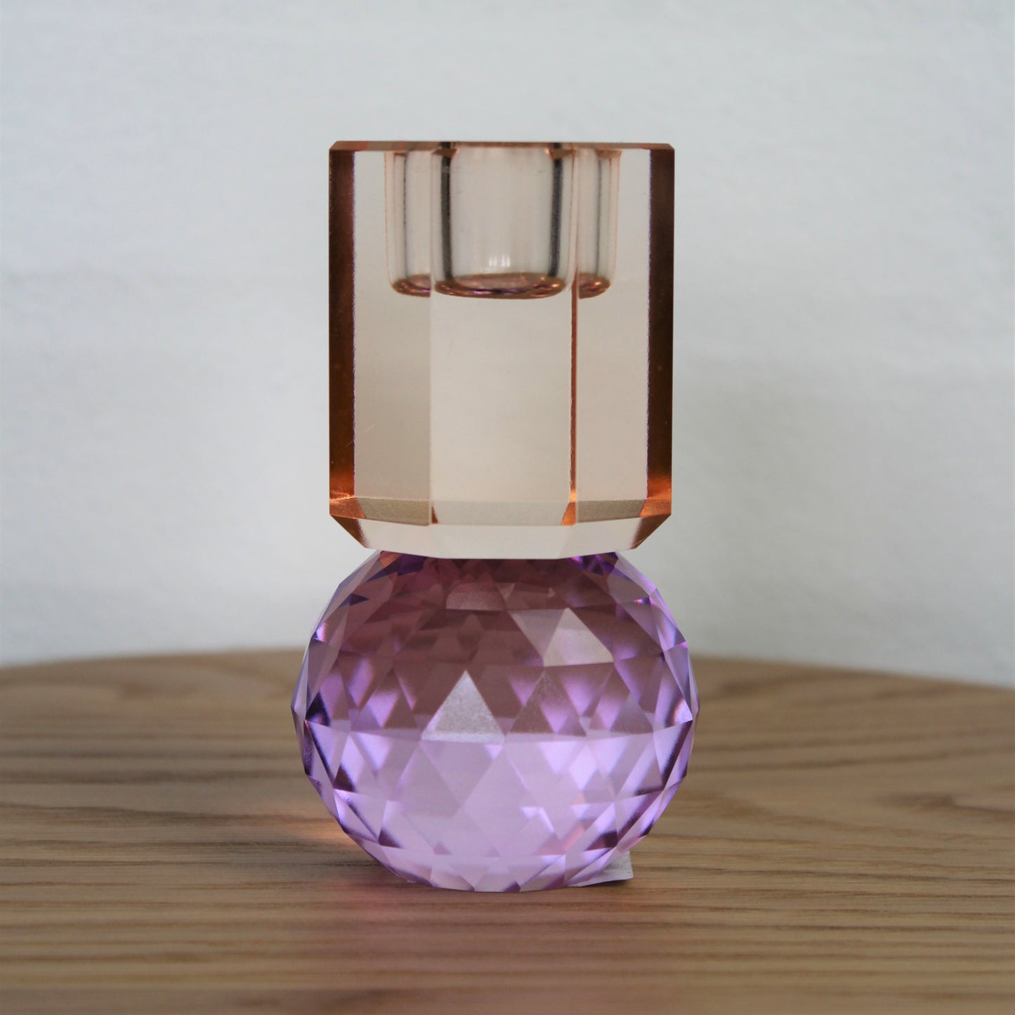 C'est Bon - Krystal lysestage Lys brun-Violet 10,5 x 6 x 6 cm