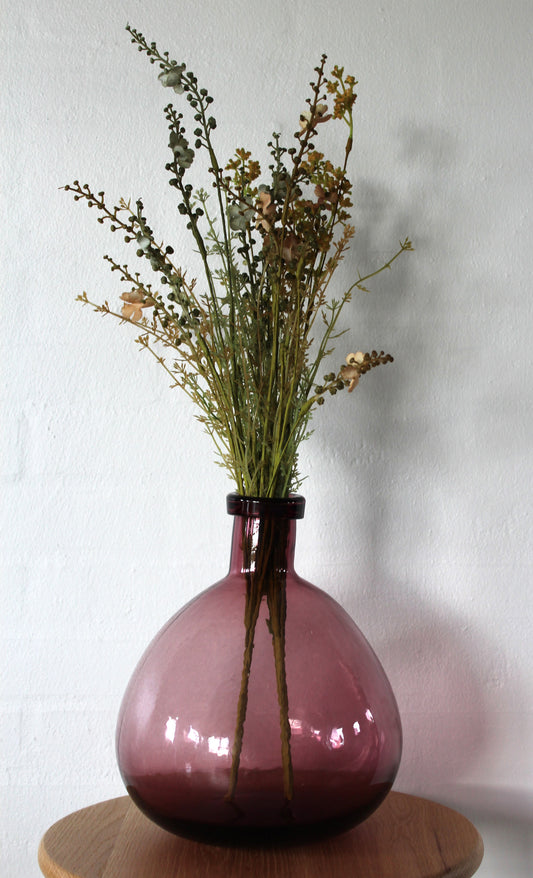 Ib laursen - Glasballon i malva farvet glas H 27 cm