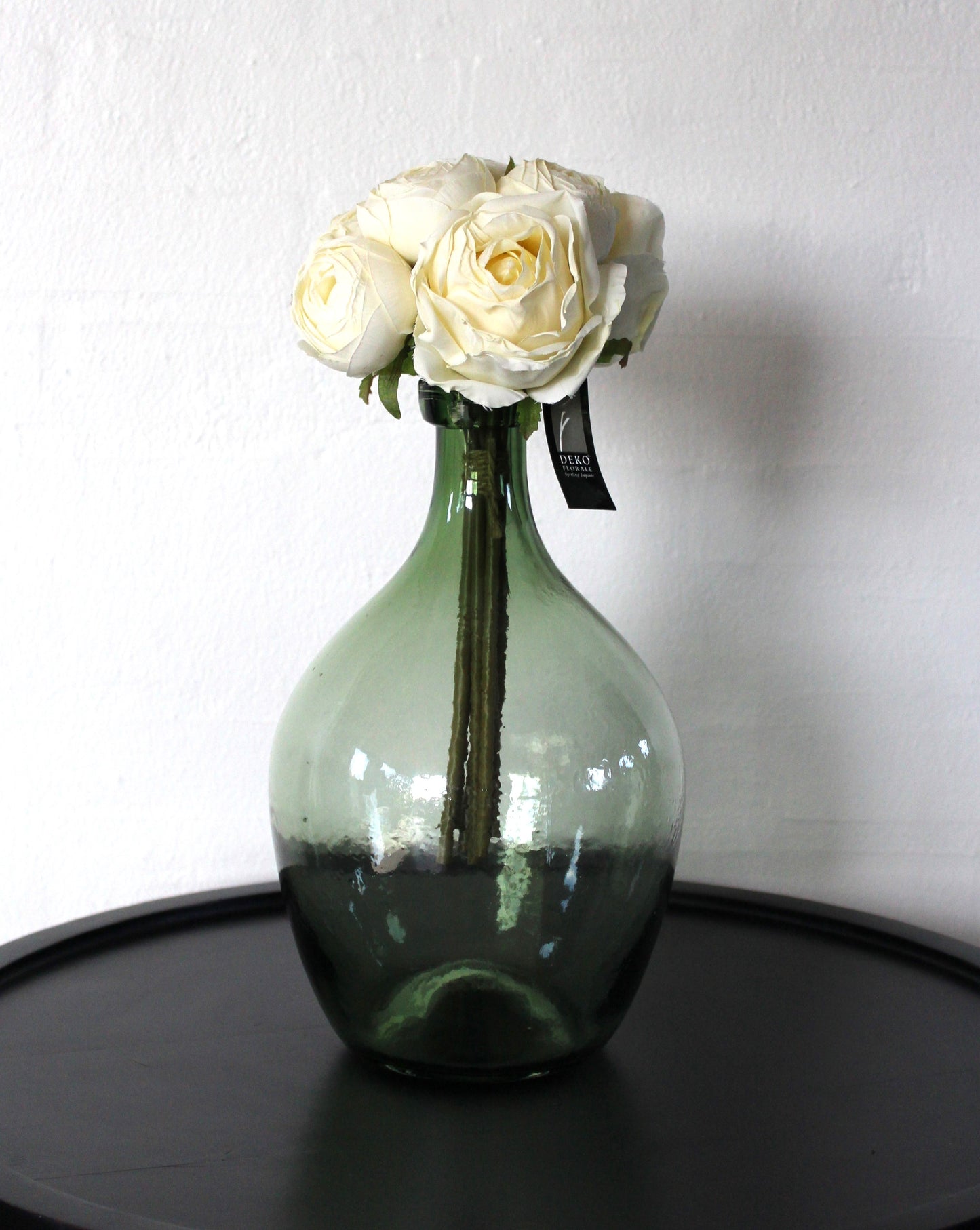 Deko Florale - 1 bundt kunstig buket roser, creme farve