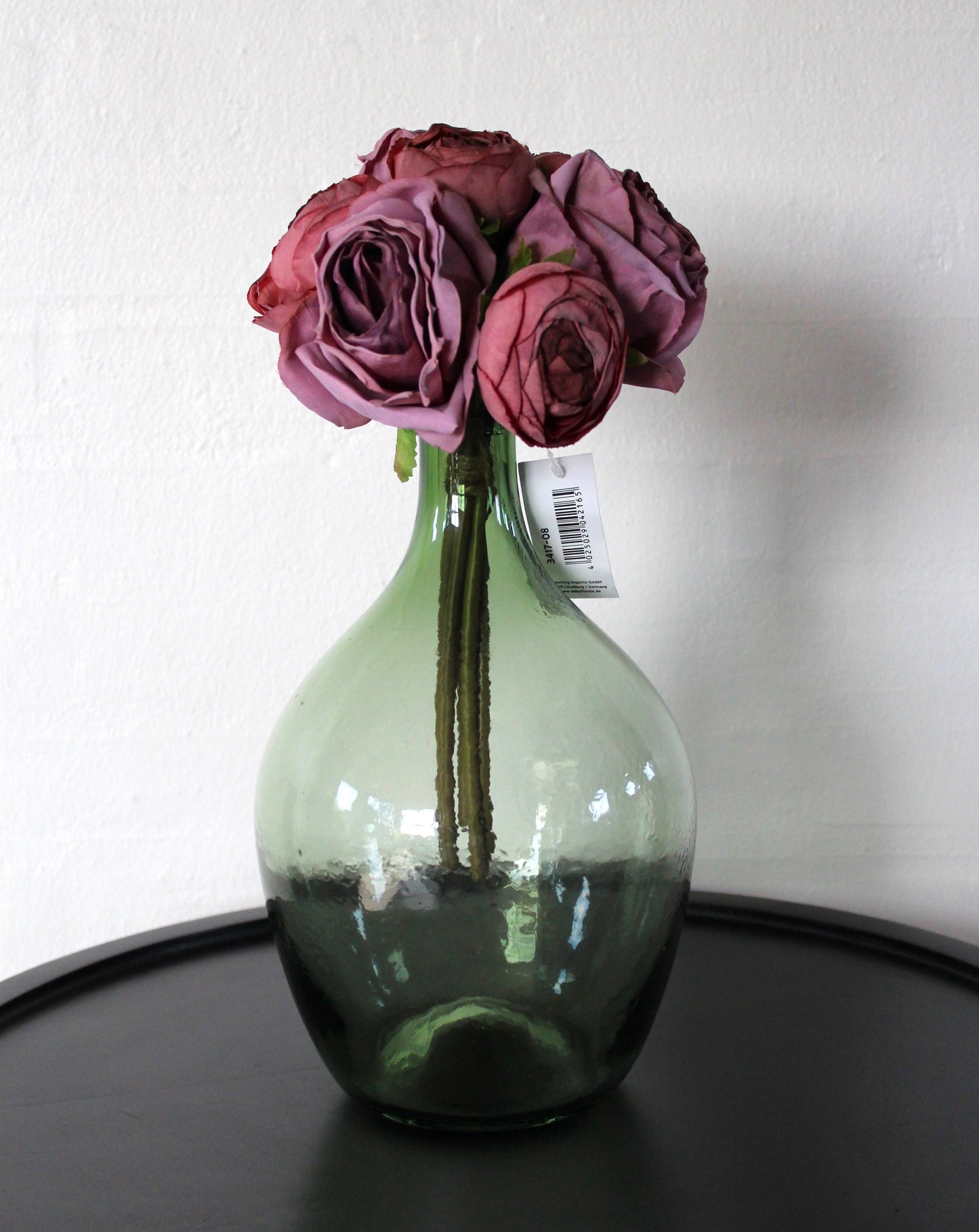 Deko Florale - 1 bundt kunstig buket roser, lilla farve