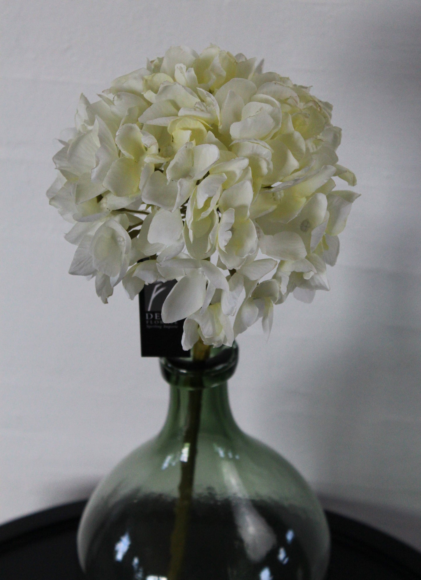 Deko Florale - 1 kunstig Hortensia blomst på gren, creme farve