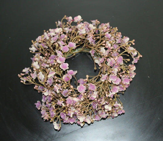 Deko Florale - 1 kunstig krans Gypso (brudeslør), lys lilla farve Ø 20 cm