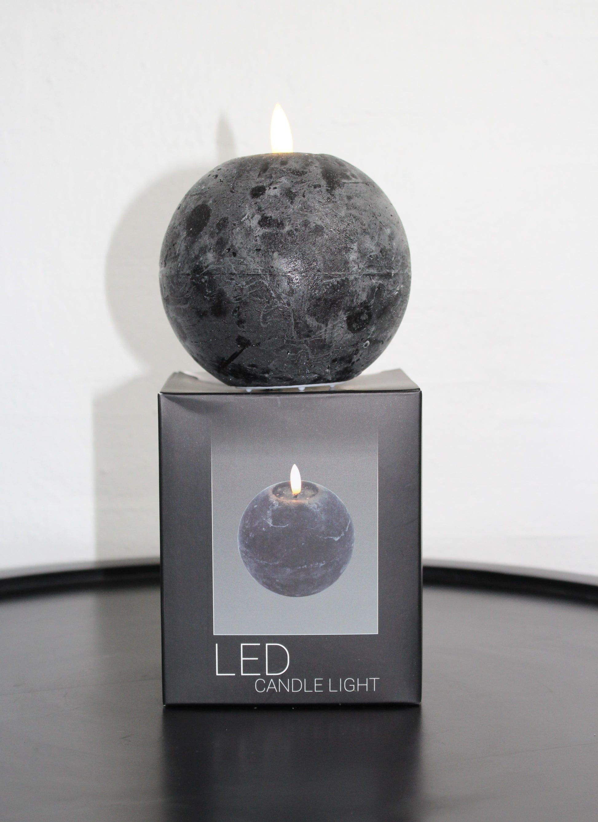 Kugle LED lys, sort