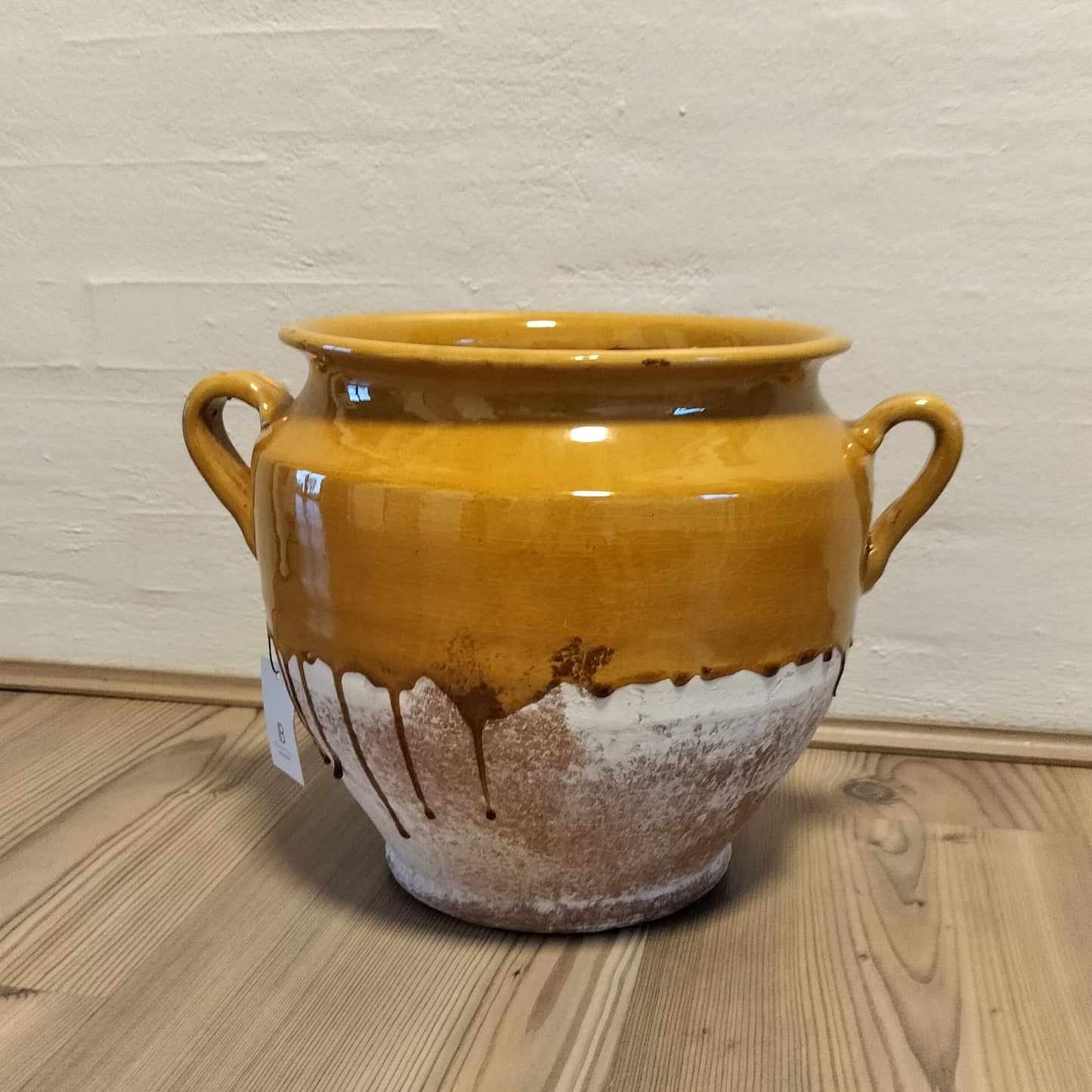 Ib Laursen - Skjuler med hanke og gul løbeglasur AVIGNON H 25 cm