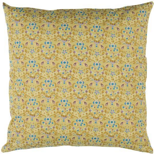 Ib Laursen - Pudebetræk Grøn med blå og lilla mønster 50 x 50 cm