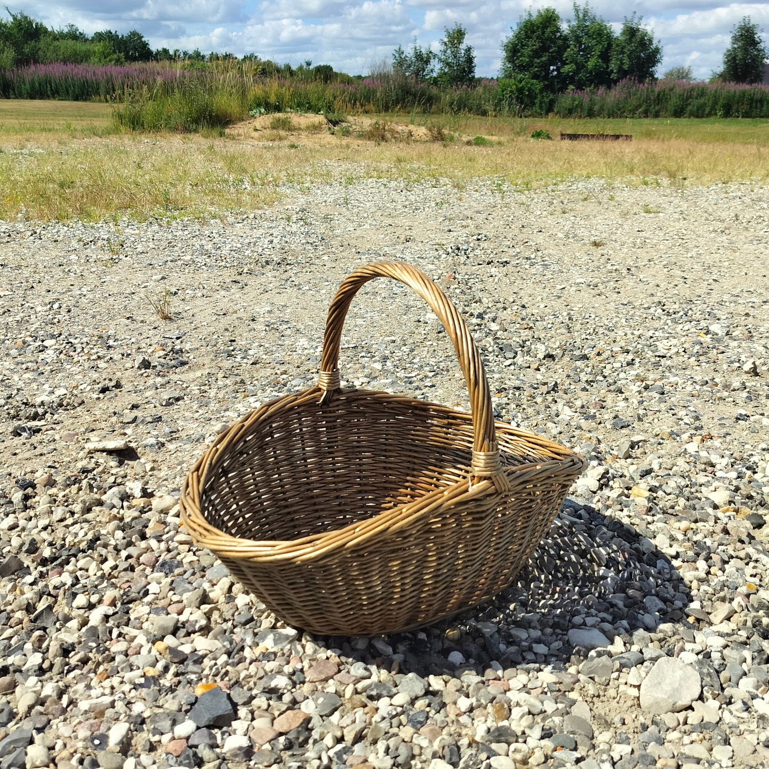 Kurv med hank på tværs (kollektionsprøve) L 44,5 x B 33  H 34 cm