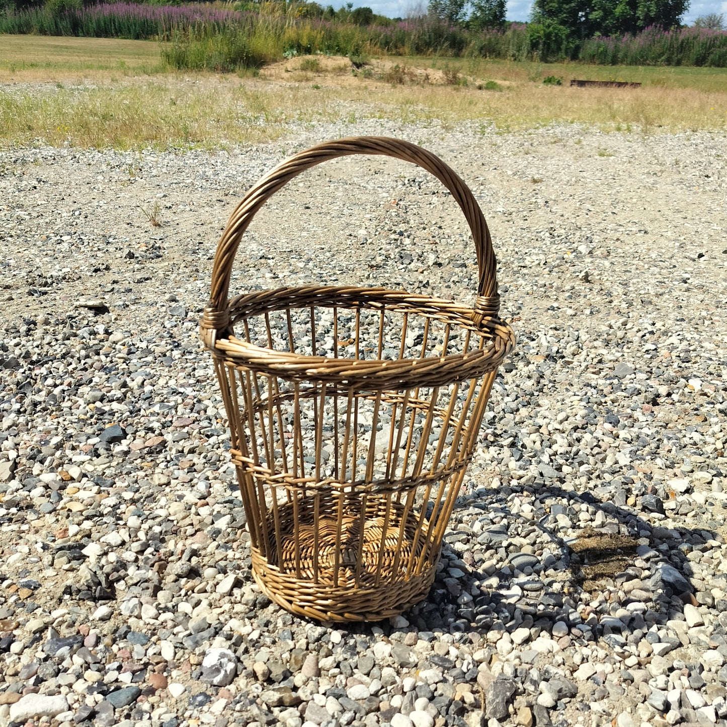 Rund kurv med hank (Kollektionsprøve) Ø 29 x H 45 cm