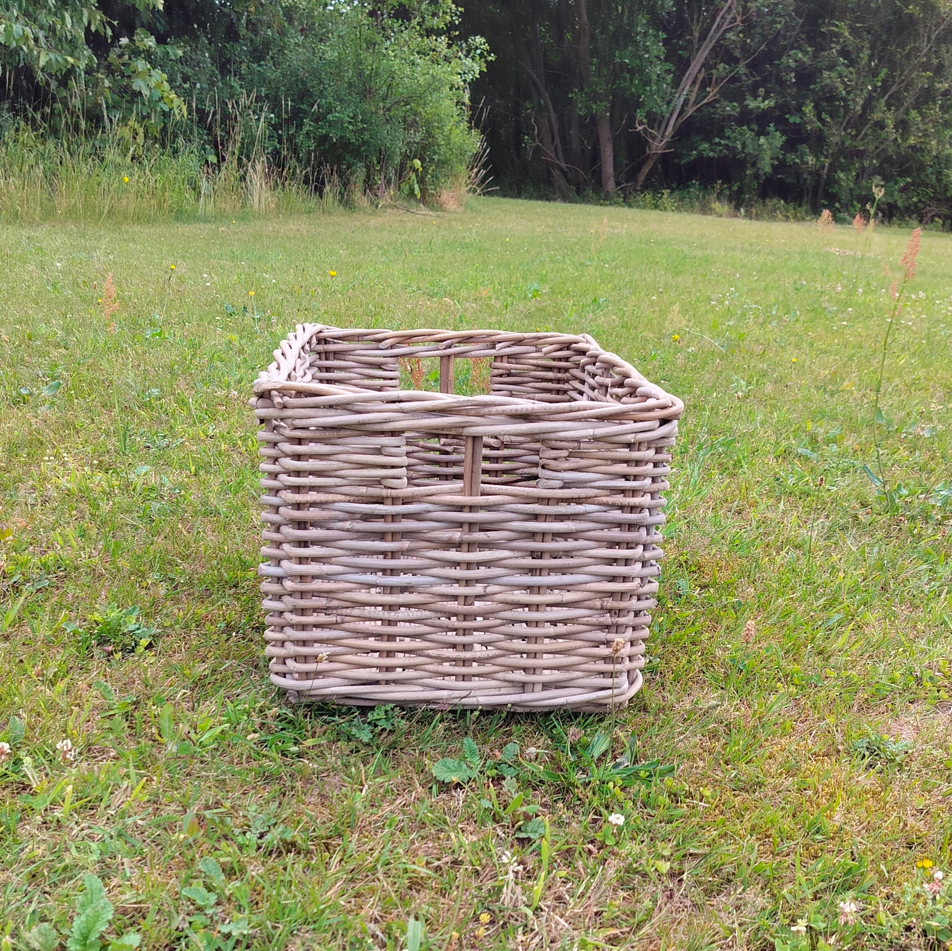 Kurv med indflettede greb (lille) L 49 x B 36 x H 29,5 cm Kollektionsprøve