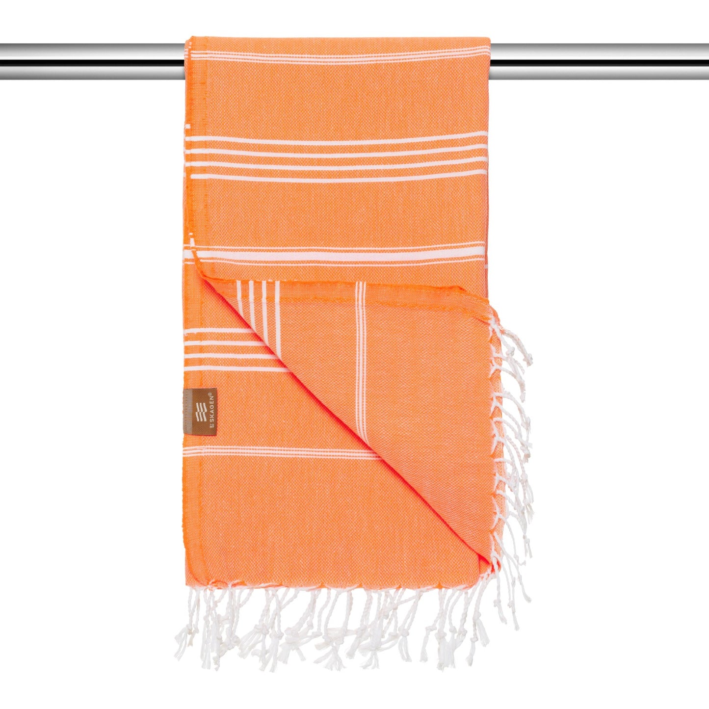 By Skagen - Hammam håndklæde med frynser, Orange
