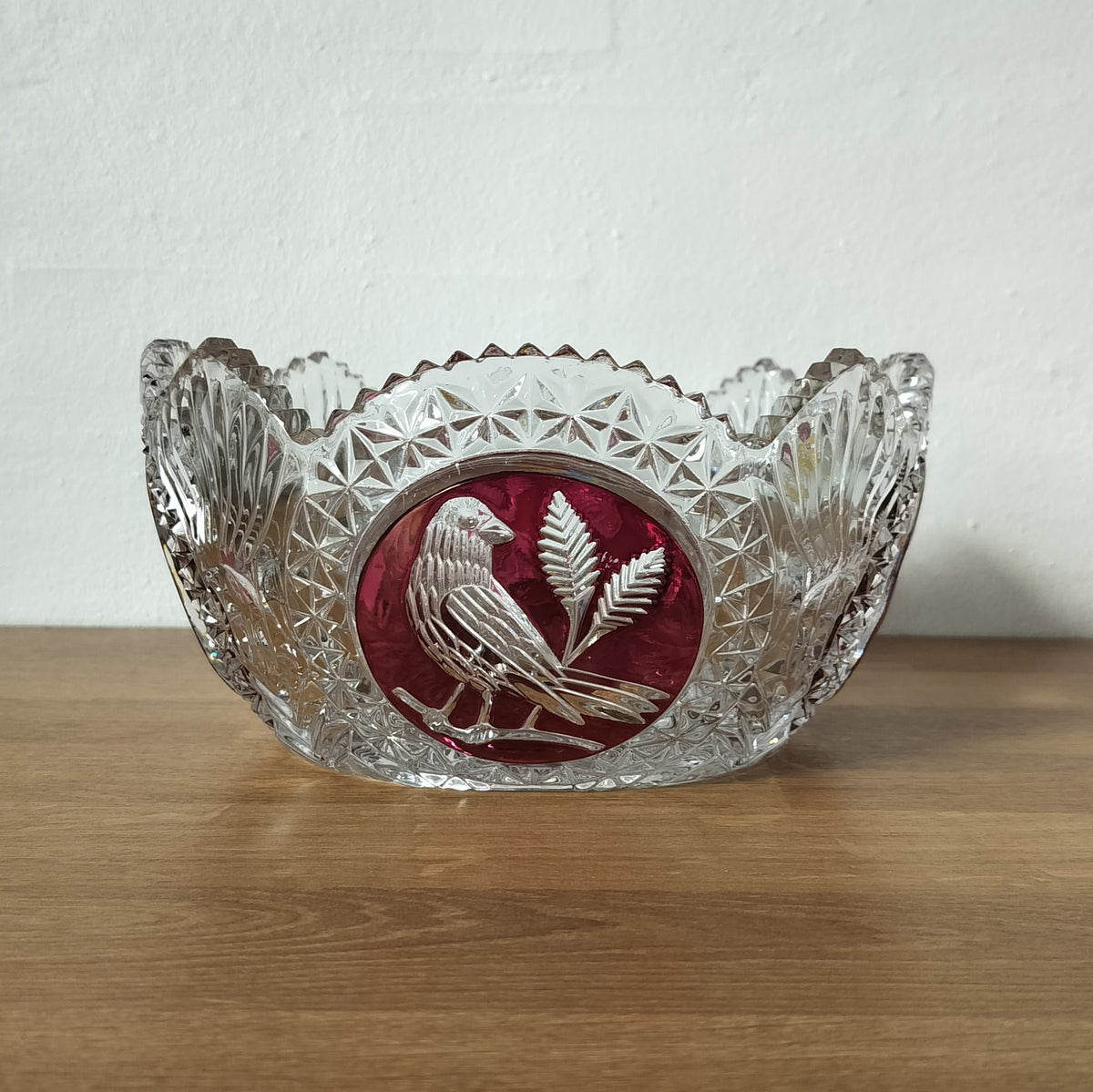 Skål i Bøhmisk glas Ø 21,5 x H 10,5 cm