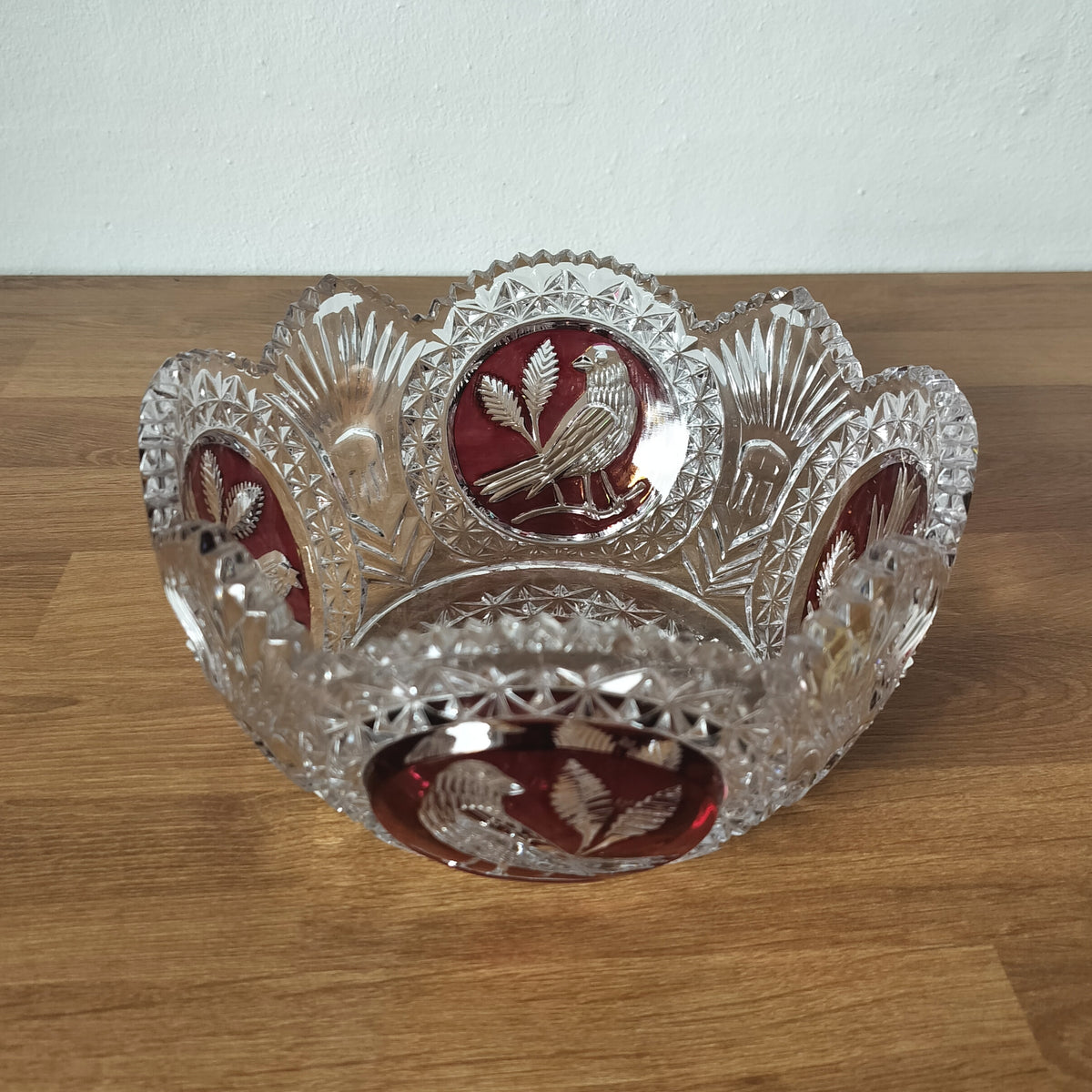 Skål i Bøhmisk glas Ø 21,5 x H 10,5 cm