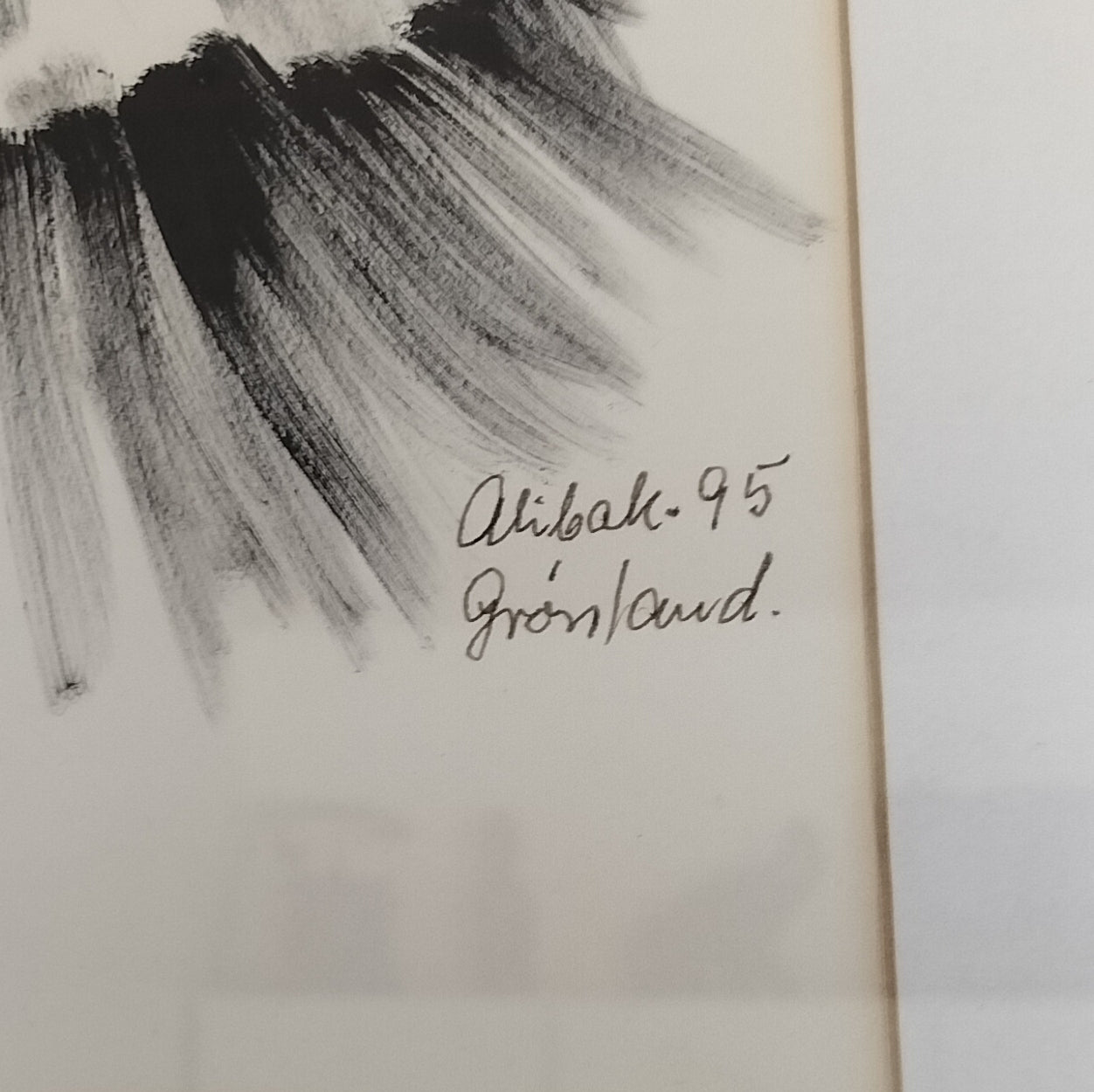 Secondhand - Alibak tegning i ramme B 42,5 x H 52,5 cm