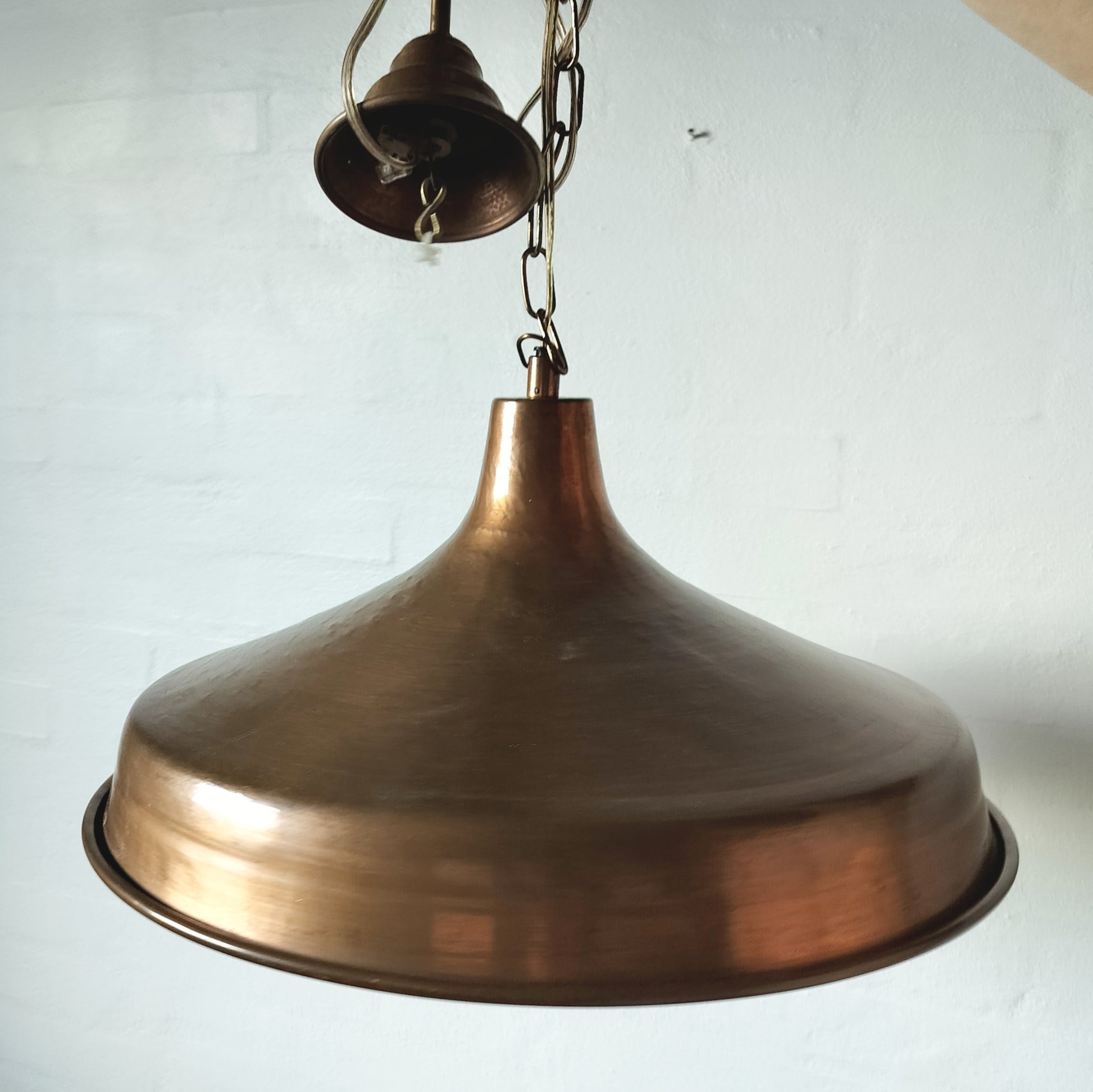 Secondhand - Retro kobberlampe