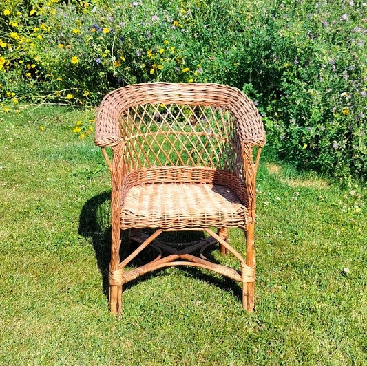 Secondhand - Flettet børnekurvestol