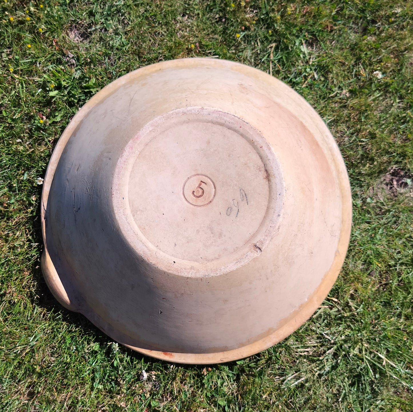 Secondhand - Stort lerfad Ø 38/39 x H 12,5 cm