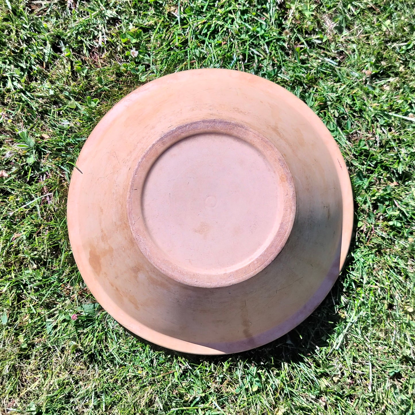 Secondhand - Lerfad med mønster indvendig Ø 27 x H 10 cm