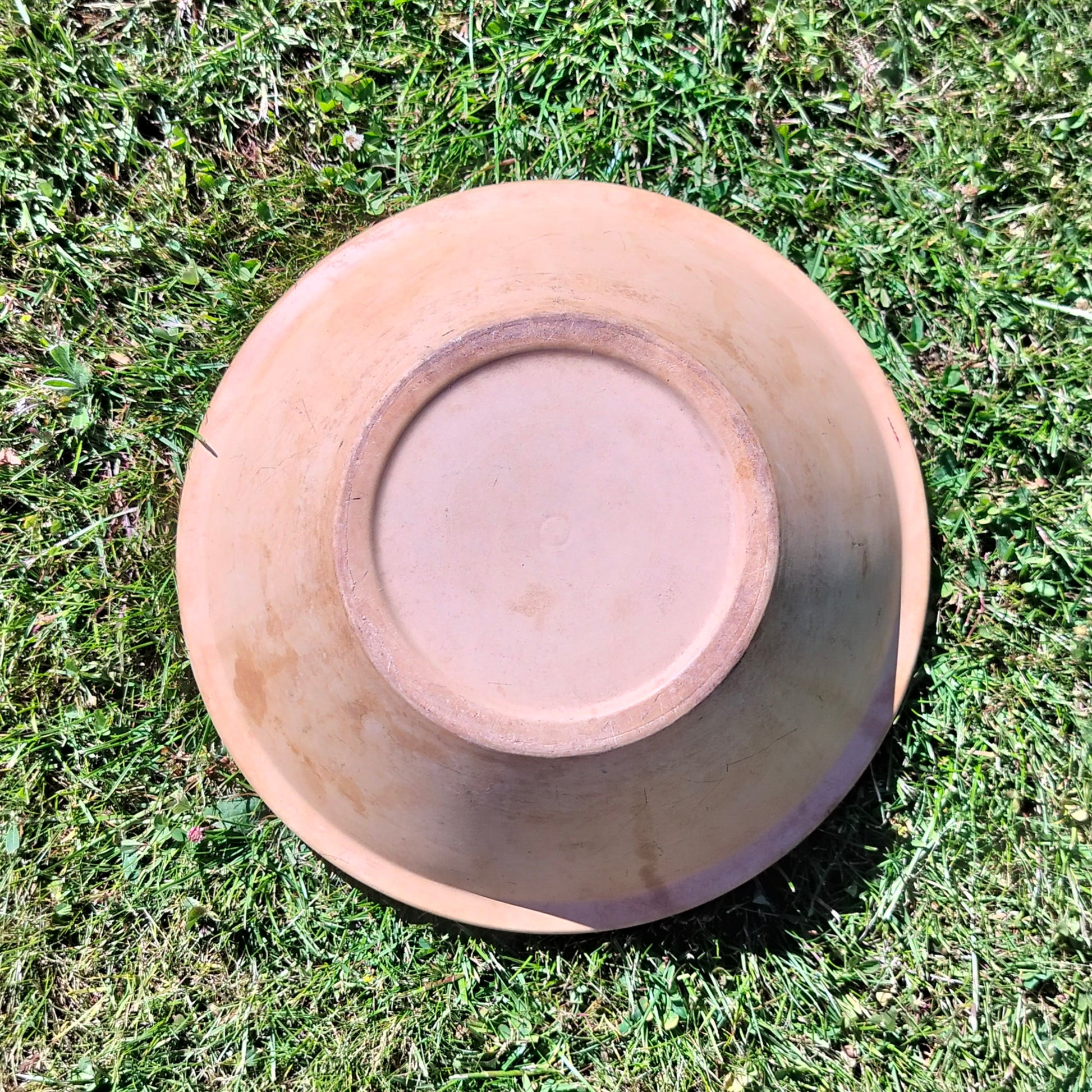Secondhand - Lerfad med mønster indvendig Ø 27 x H 10 cm