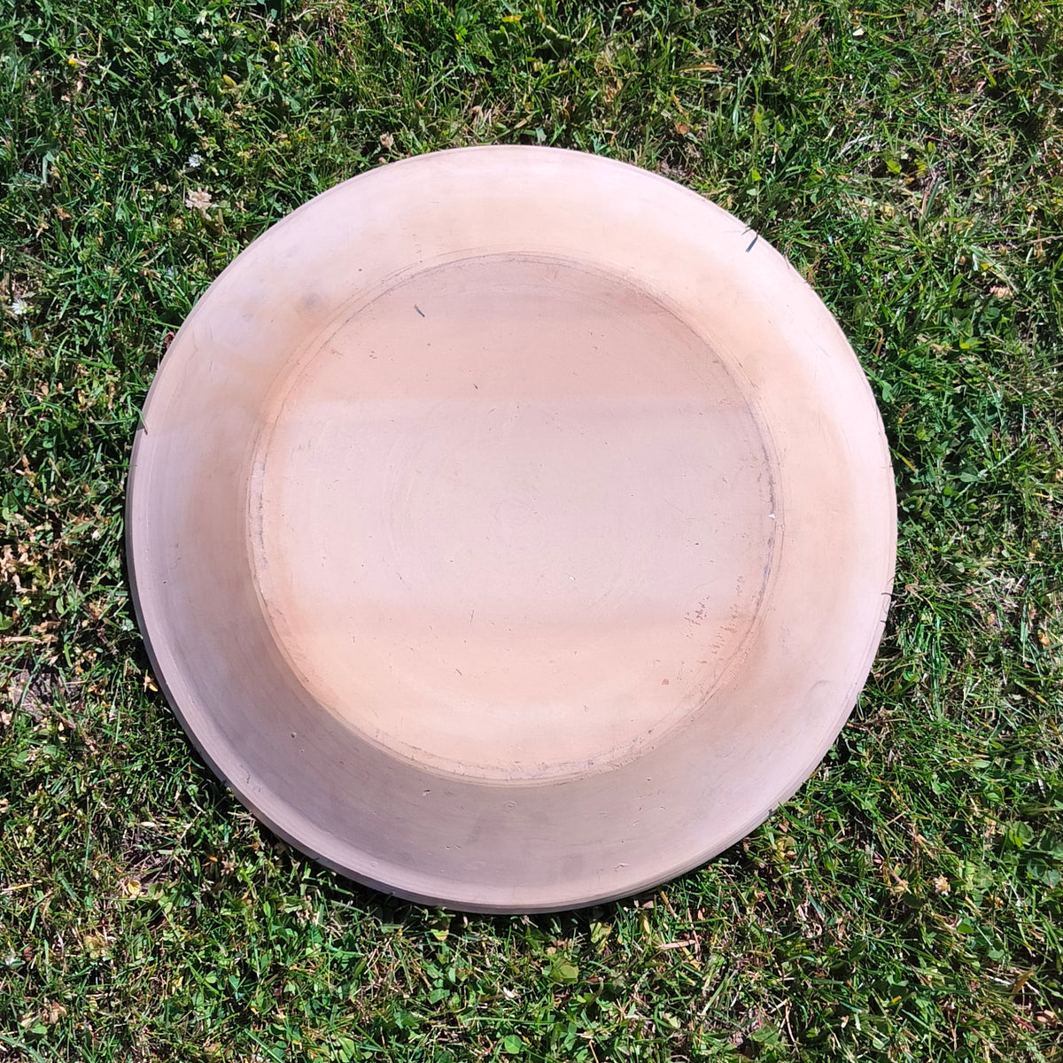 Secondhand - Lerfad med indvendig glasering Ø 30,5 x H 4,5 cm