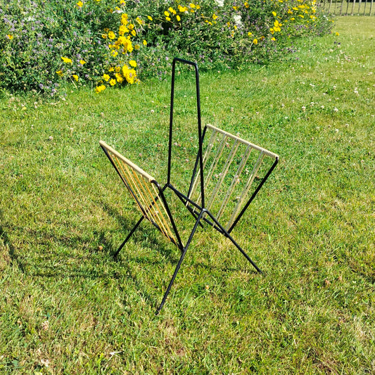 Secondhand - Vintage avisholder i metal med snøre