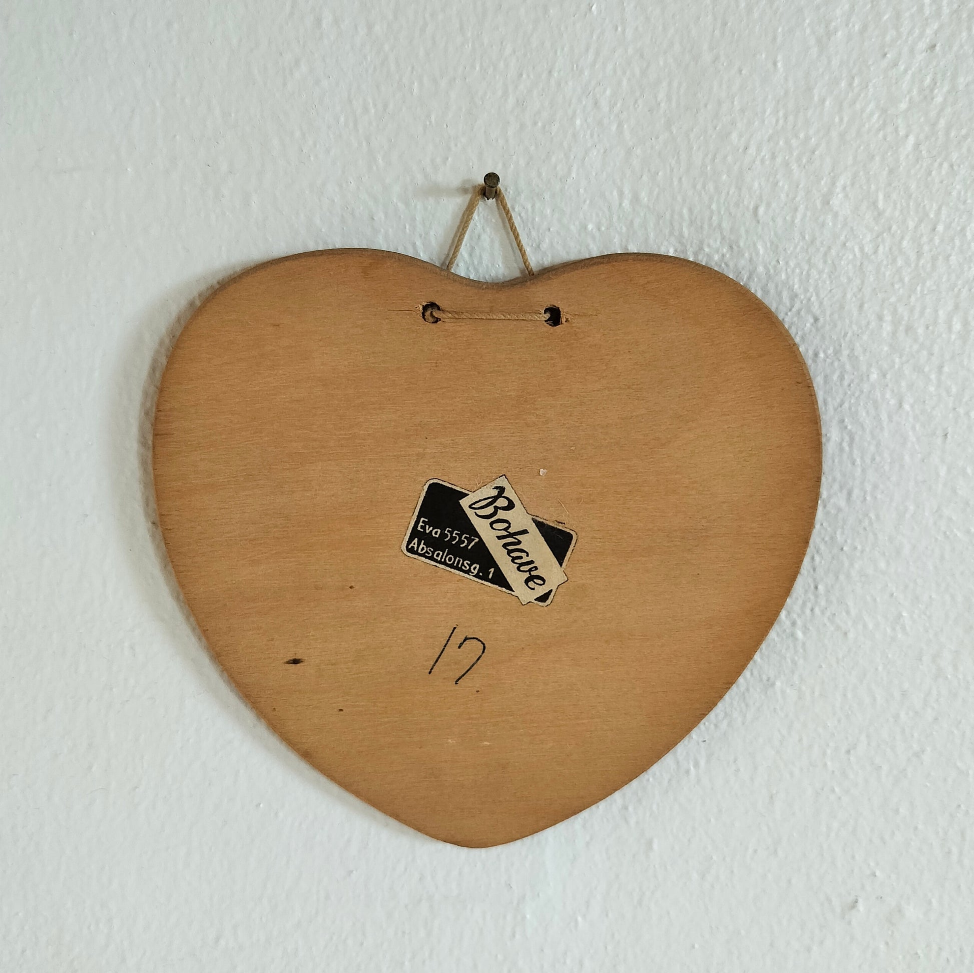 Secondhand dekorationshjerte / lokumshjerte med tekst