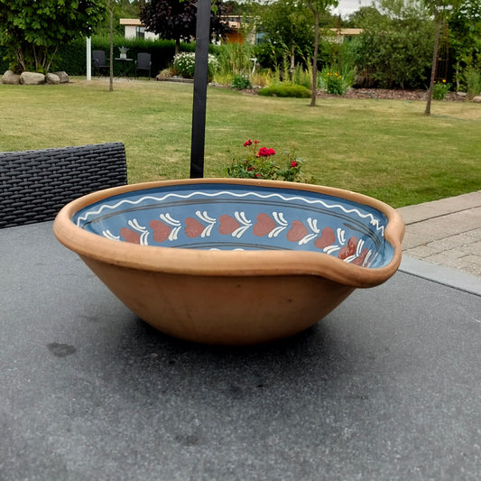 Secondhand - Lerfad glaseret indvendig Ø 36,5/38 x H 12 cm