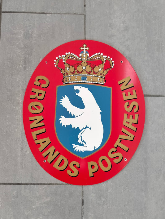 Secondhand - Blikskilt Grønlands Postvæsen