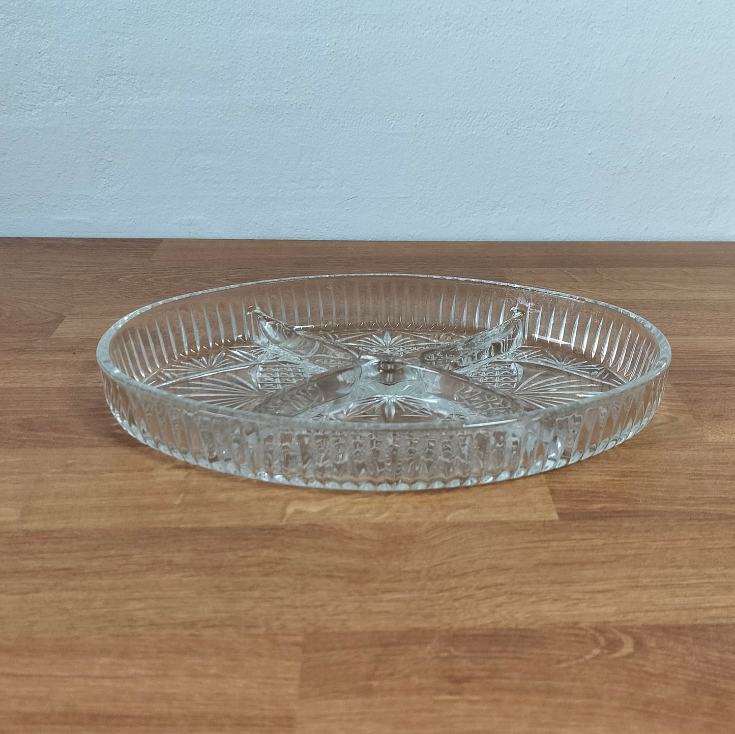 Secondhand - Glas fad med opdeling