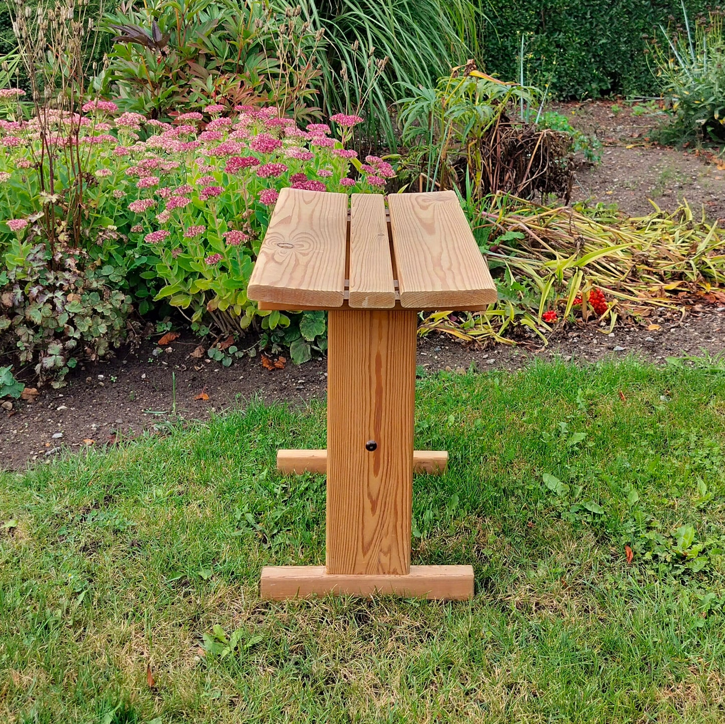 Secondhand - Træ bænk i naturfarvet L 50 x D 28,5 x H 47,5 cm