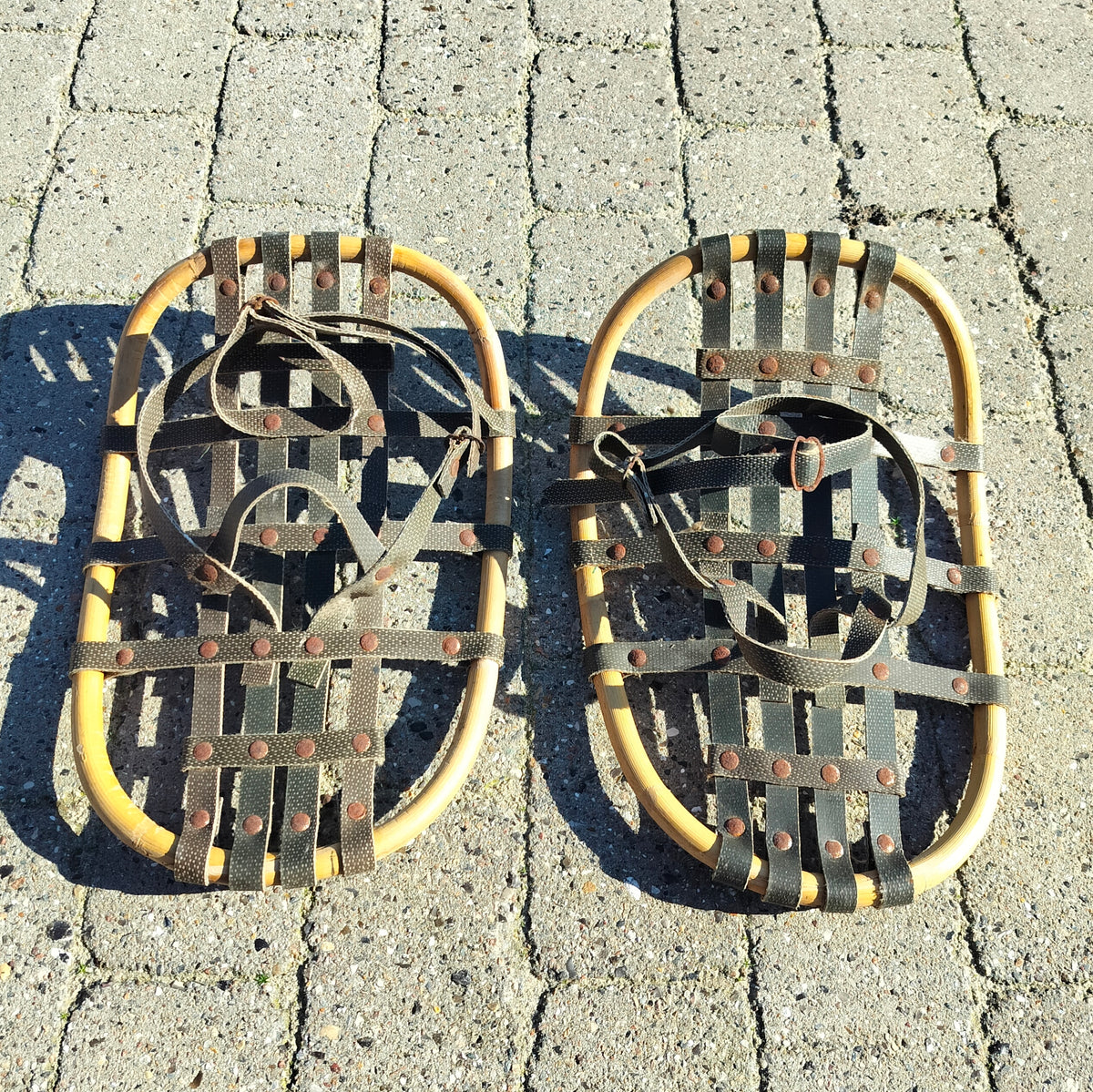 Secondhand - Vintage snesko med bambusramme