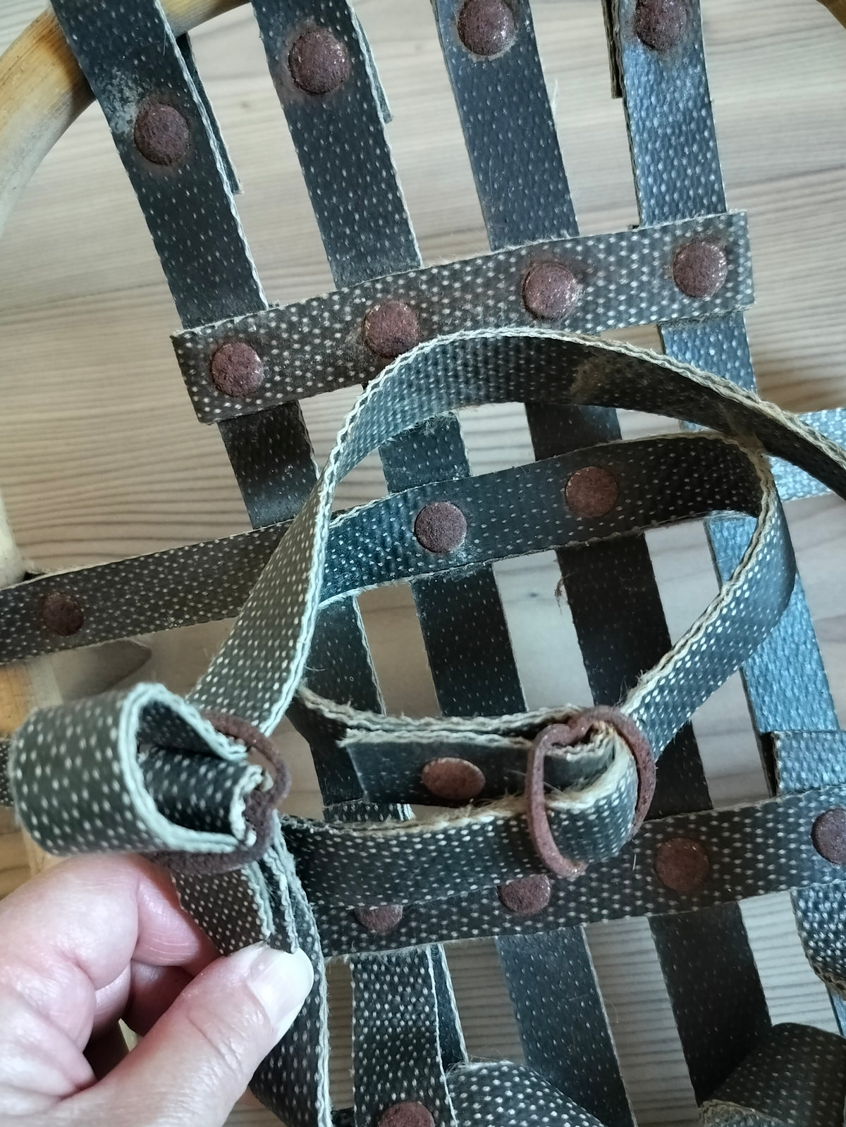 Secondhand - Vintage snesko med bambusramme