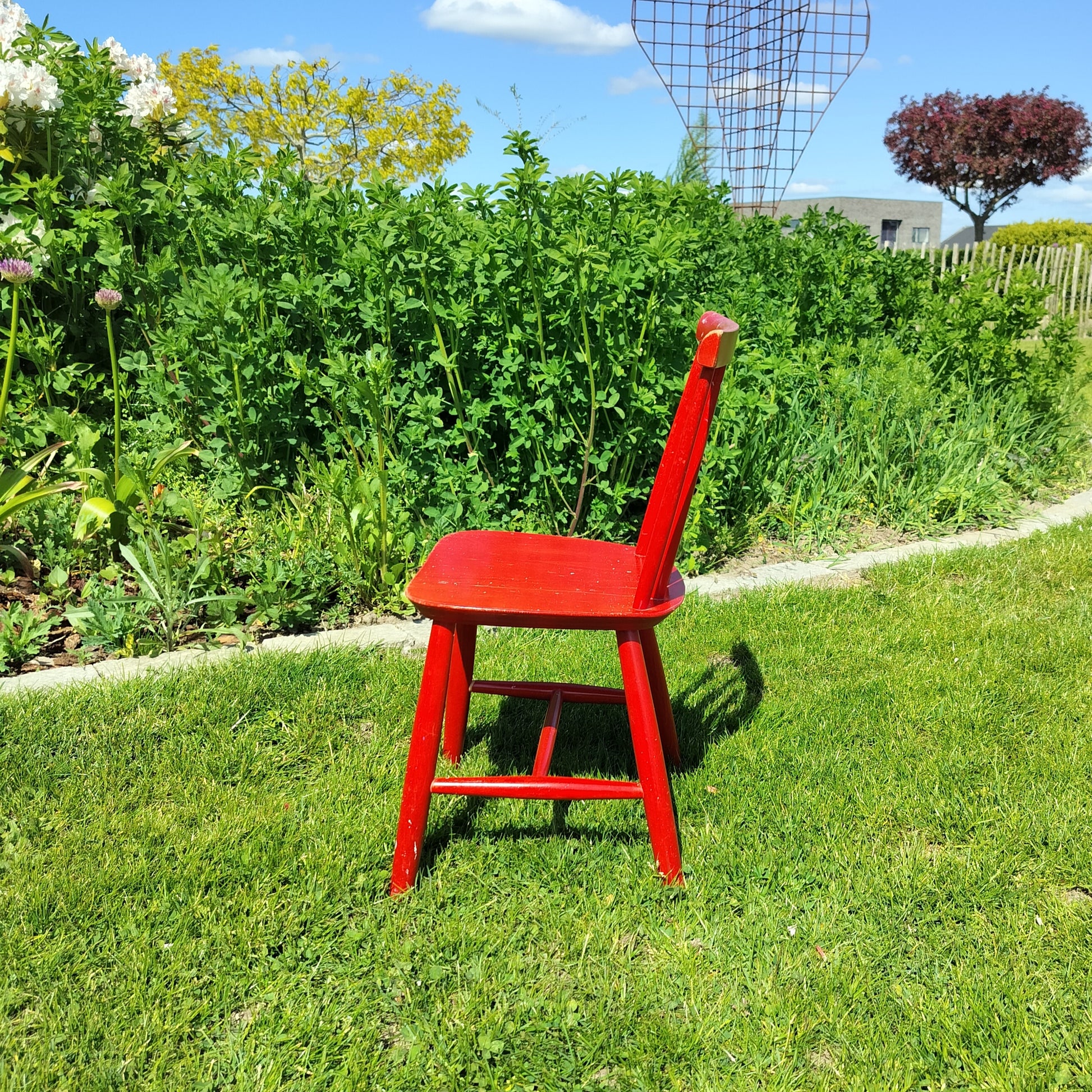 Secondhand - Børnestol i træ RØD