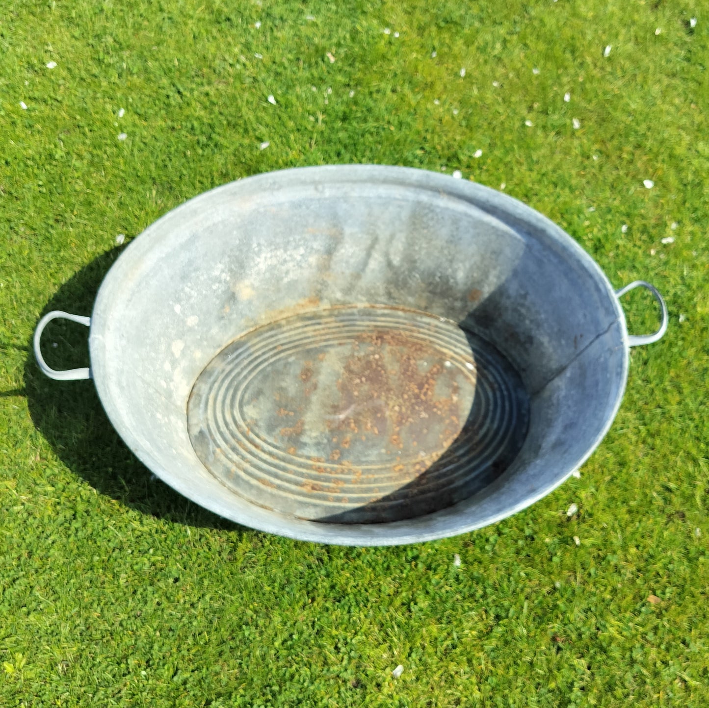 Secondhand - Zink balje STOR Glud & Marstrand (med små huller) L 76,5 x B 62 x H 31 cm