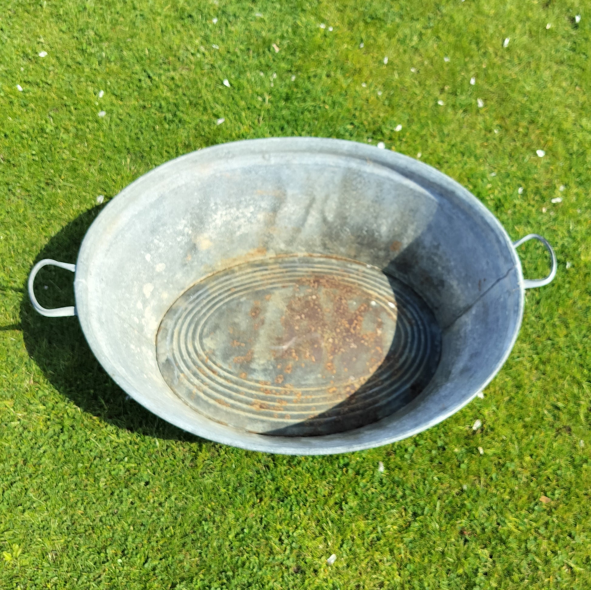 Secondhand - Zink balje STOR Glud & Marstrand (med små huller) L 76,5 x B 62 x H 31 cm