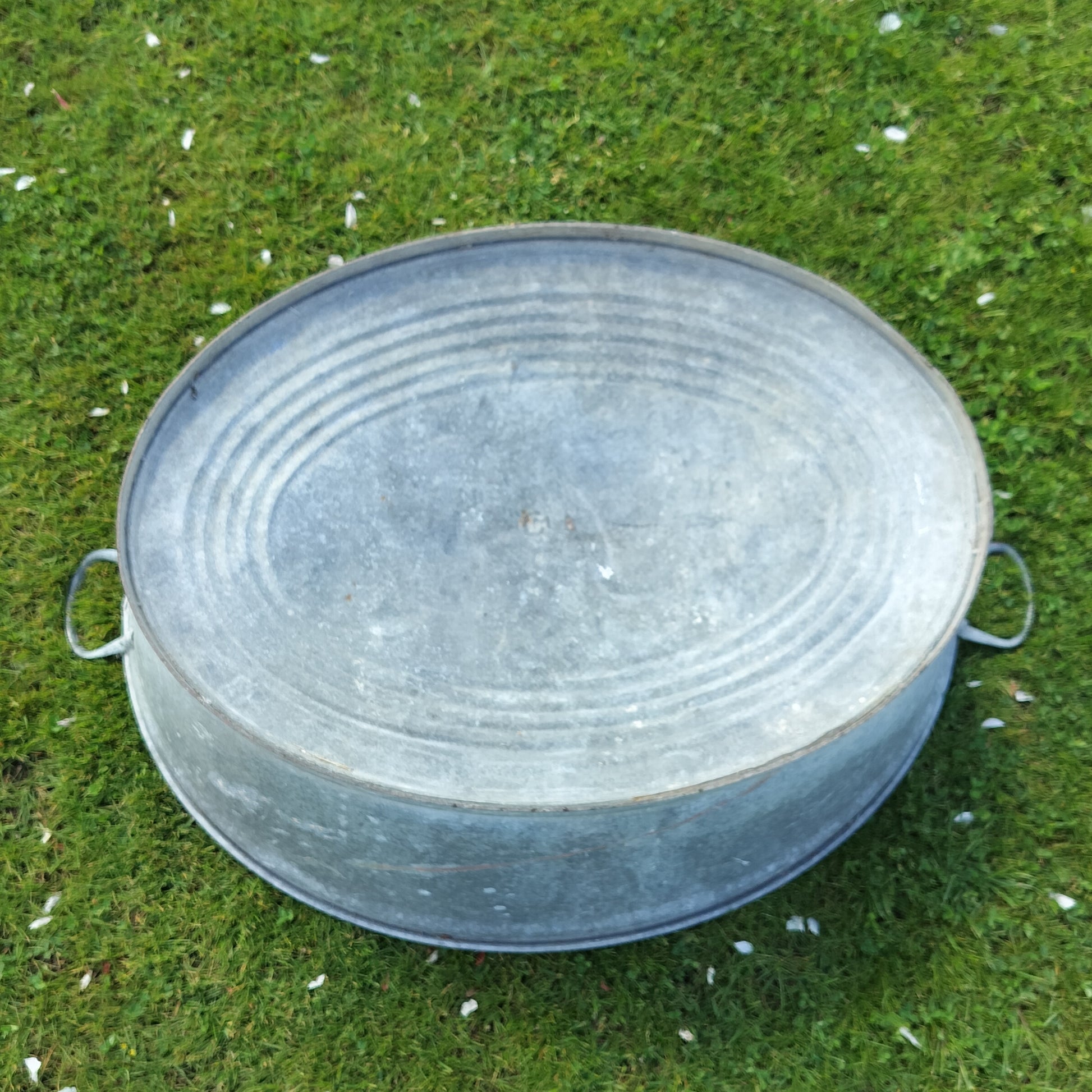 Secondhand - Zink balje STOR Glud & Marstrand (med små huller) L 76,5 x B 62 x H 31 cm