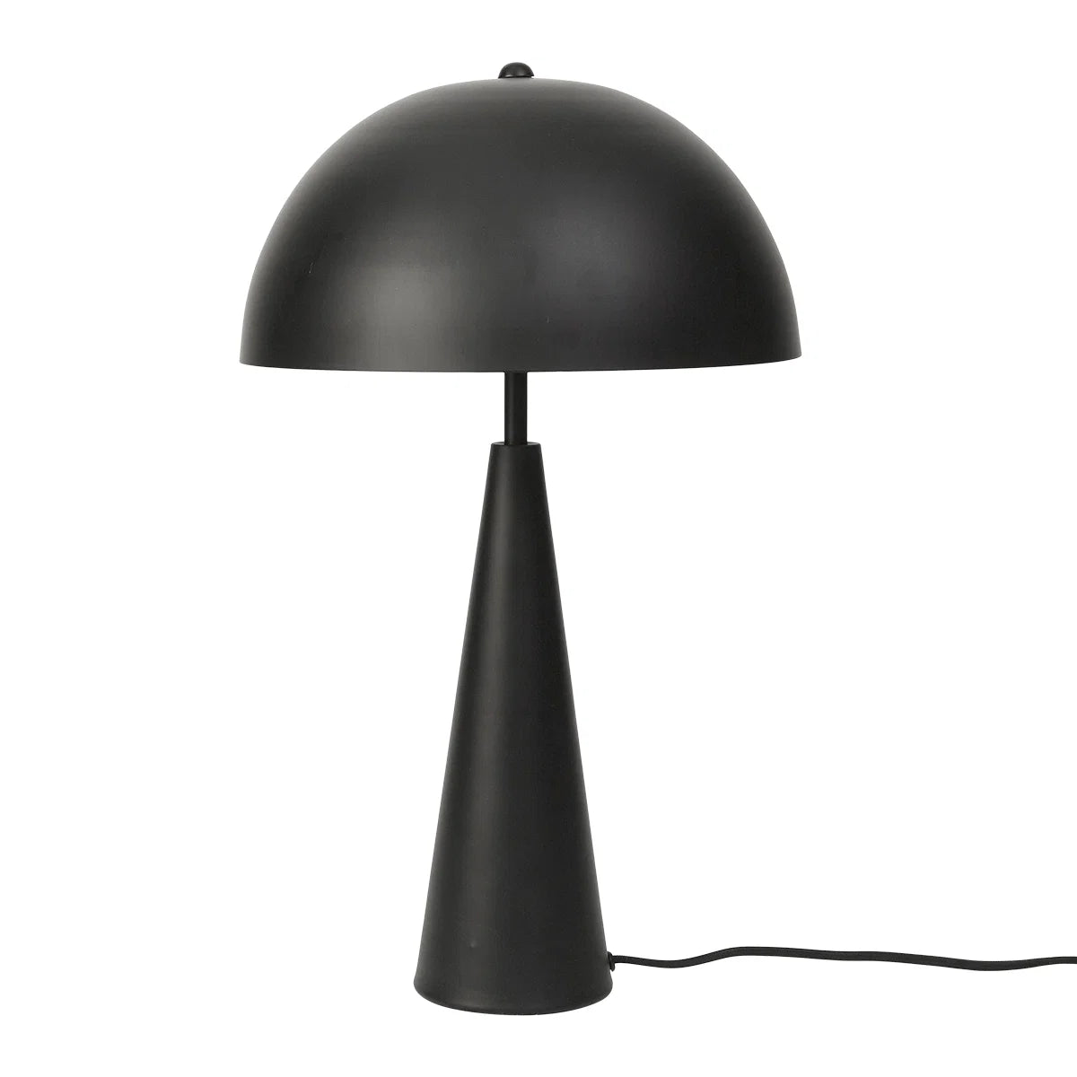 Bordlampe i mat sort metal Ø 30 x H 50 cm