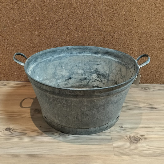 Secondhand - Gammel rund zink balje