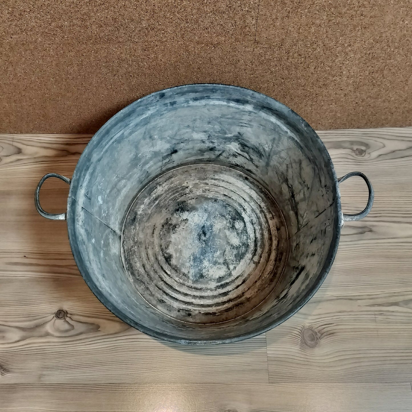 Secondhand - Gammel rund zink balje